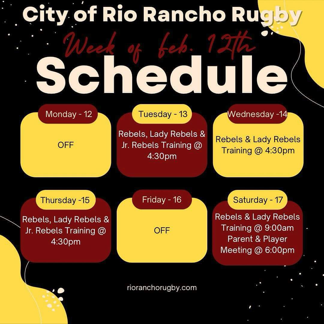 February Schedule! – CITY OF RIO RANCHO RUGBY CLUB
